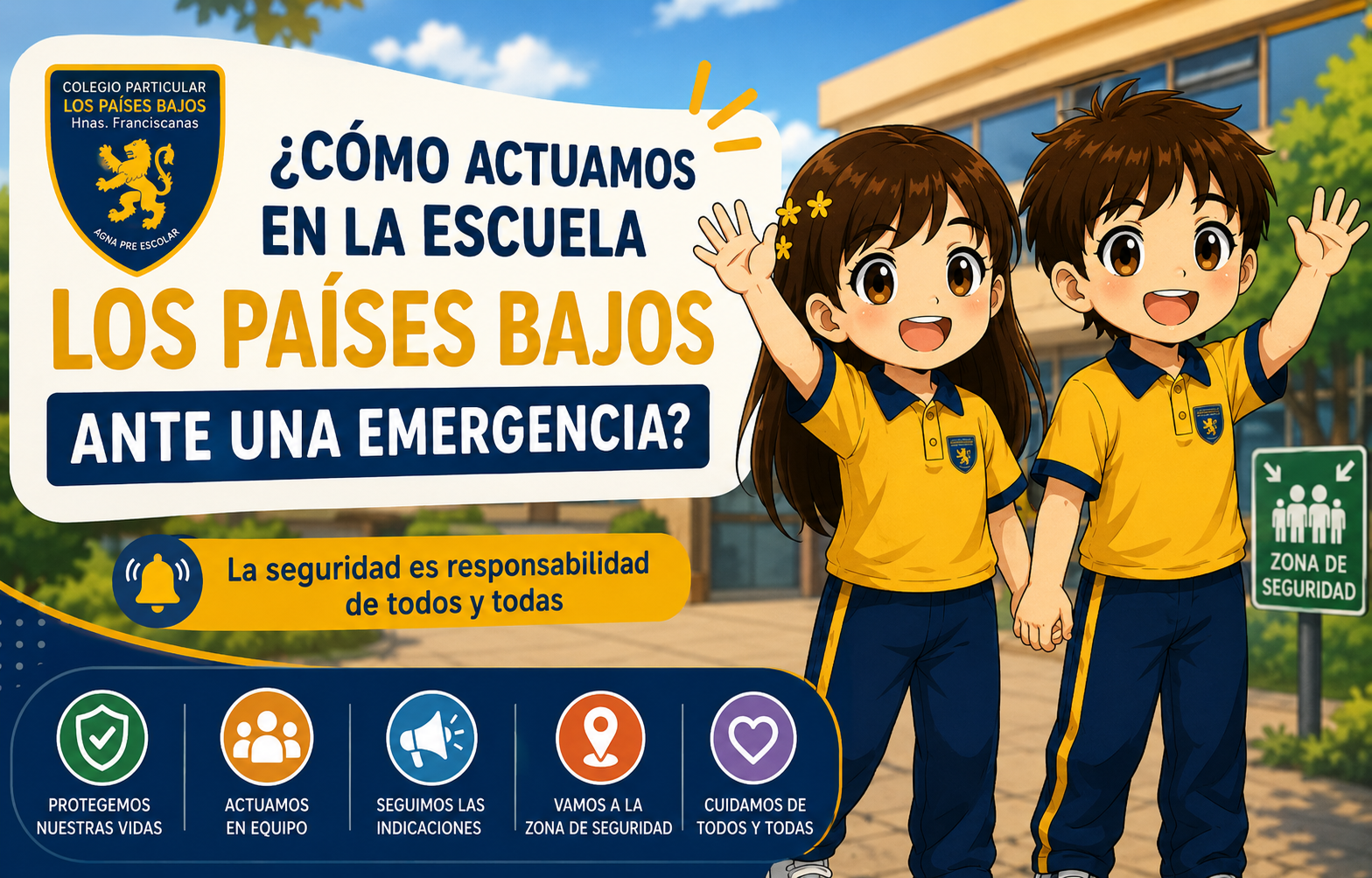 En este momento estás viendo ¿Cómo actuamos en la Escuela Los Países Bajos ante una emergencia?